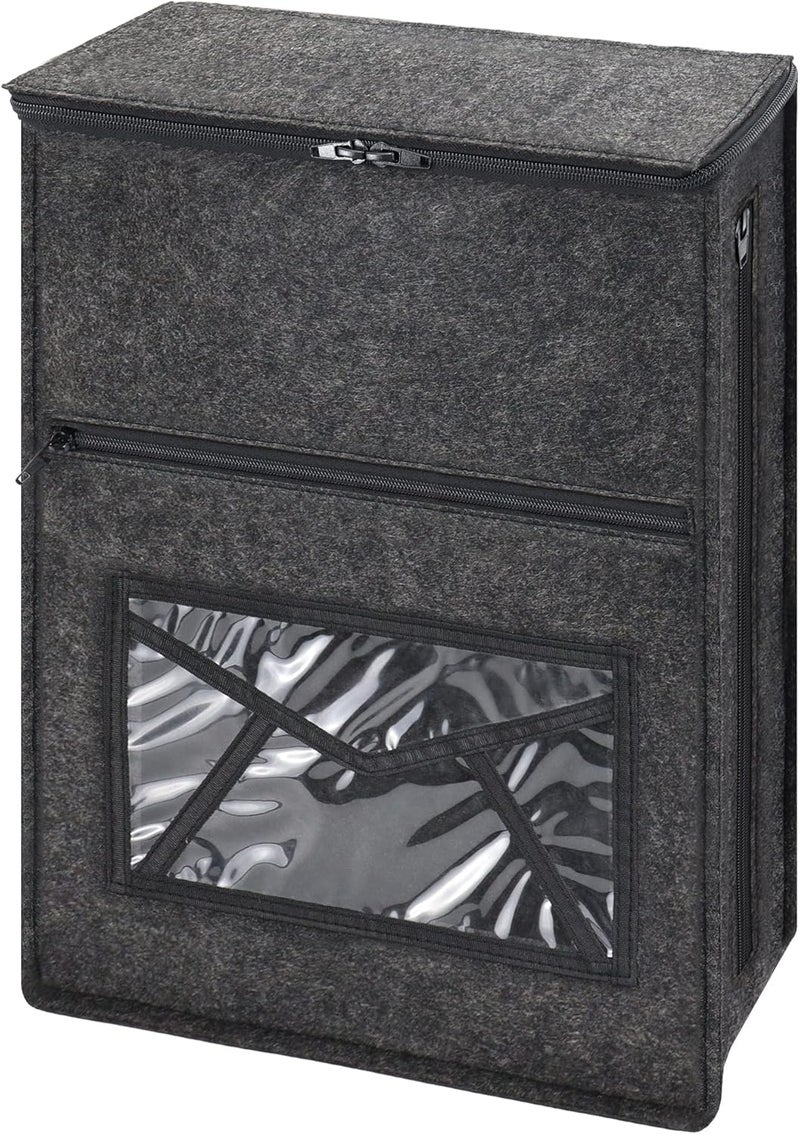 Annmore Mail Slot Catcher Bag, Indoor Grey Mail Catcher Felt Made, High Capacity Mail Slot Cover, Space Saving, Self-Adhesive, Practical Home Accessories, Housewarming Gift - Image 1